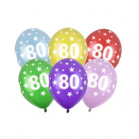 Globos Números 80 Látex 30 cm Globos Números 80 Látex 30 cm