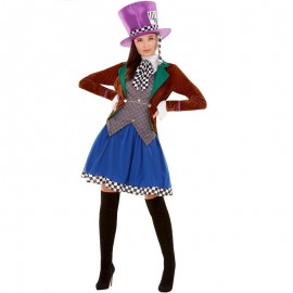 Disfraz de señorita Hatter multicolor Disfraz de señorita Hatter multicolor