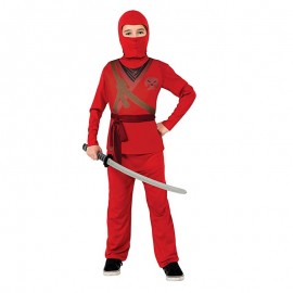 Disfraz de Skull Ninja Rojo Infantil Disfraz de Skull Ninja Rojo Infantil