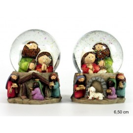 Bola de Nieve Nacimiento Cristal 6,50 X 6,50 X 9 Cm