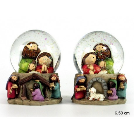 Bola de Nieve Nacimiento Cristal 6,50 X 6,50 X 9 Cm