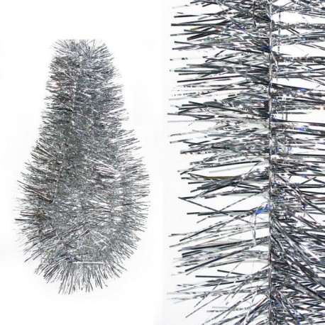 Espumillón Plata Decoración Navidad 200 X 8 X 8 Cm