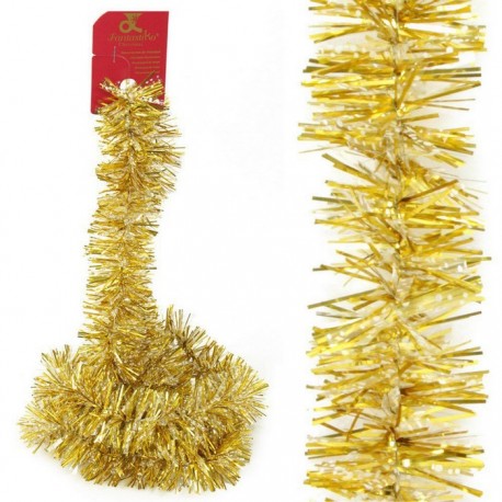 Mini Boa Oro y Nieve Decoración Navidad 150 X 5 X 5 Cm
