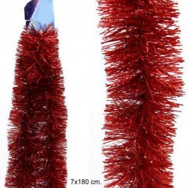 Boa Rojo Decoración Navidad 180 X 7 X 7 Cm Boa Rojo Decoración Navidad 180 X 7 X 7 Cm