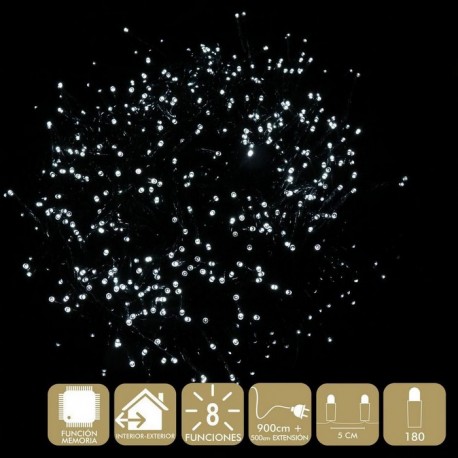 Cortina De Luz Blanca De 8 Funciones Con 160 Luces