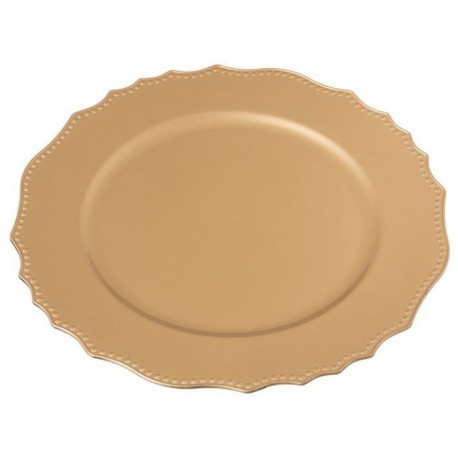 Plato Formas Oro 33 X 33 X 1,50 Cm