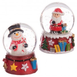 Bola de Nieve con Figuras Poliresina 4,50 X 4,50 X 6,50 Cm