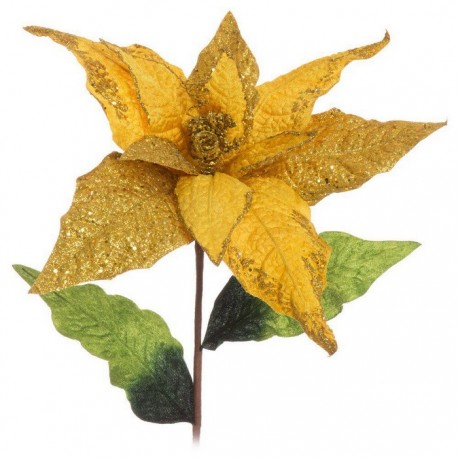 Poinsettia Poliester Oro 90 Cm