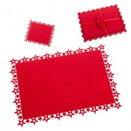 Salvamantel Y Posavasos Rectangular Rojo 30 X 0,30 X 40 Cm Salvamantel Y Posavasos Rectangular Rojo 30 X 0,30 X 40 Cm