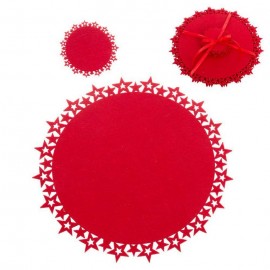 Salvamantel Y Posavasos Redonda Rojo 10 X 0,30 X 10 Cm Salvamantel Y Posavasos Redonda Rojo 10 X 0,30 X 10 Cm
