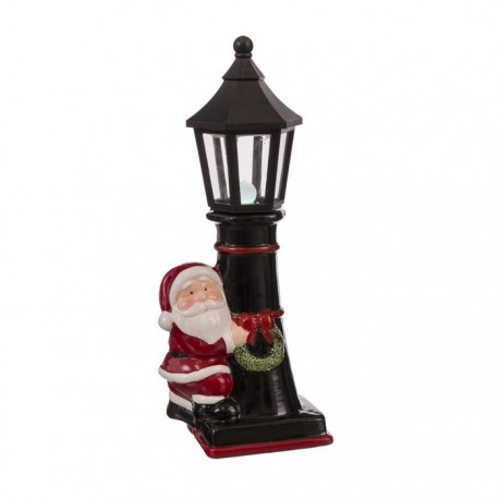 Farol Con Luz Led Cerámica 9 X 6,50 X 22,60 Cm