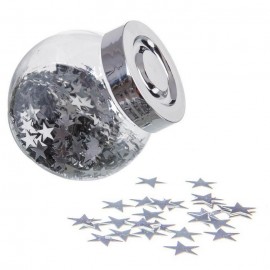 Bote de Estrellas Plata 5,50 X 8 X 8 Cm
