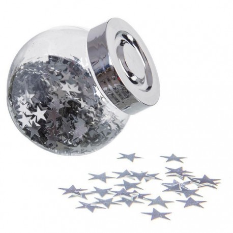 Bote de Estrellas Plata 5,50 X 8 X 8 Cm