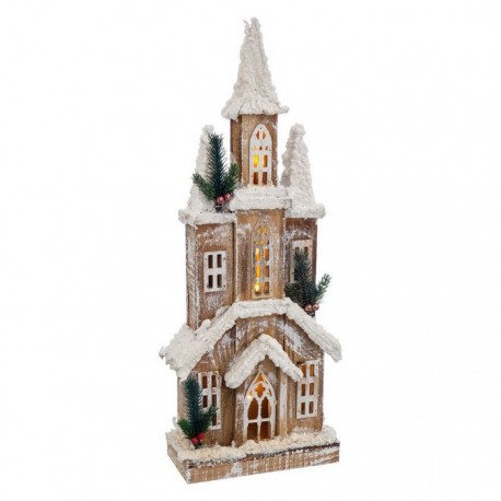 Casa Nevada 5 Luces Led Madera 21 X 10 X 59 Cm