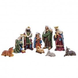 Adorno Nacimiento 9 Figuras Poliresina 31,50 Cm Adorno Nacimiento 9 Figuras Poliresina 31,50 Cm
