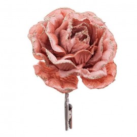 Rosa Clip Tejido Salmón 15 X 12 Cm Rosa Clip Tejido Salmón 15 X 12 Cm