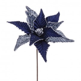 Flor Poinsettia Azul Oscuro 50 X 24 Cm