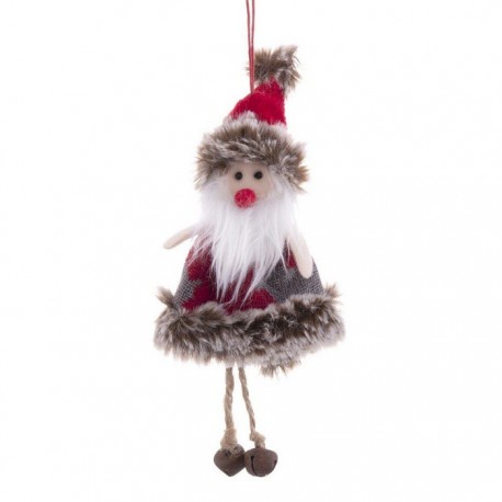Colgante Papa Noel tela 20 Cm