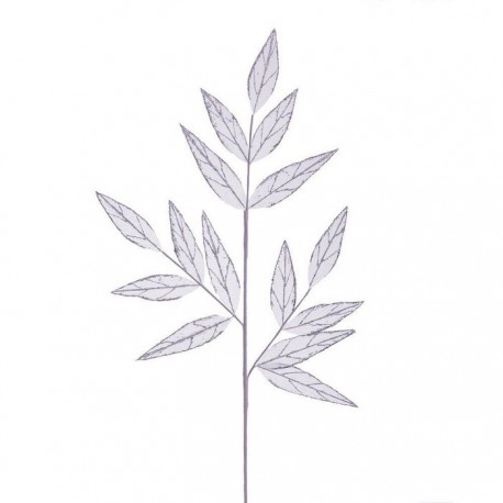 Rama Hojas Tejido Plata 90 Cm