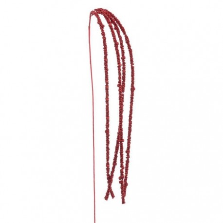 Rama Purpurina Plástico Rojo 140 Cm