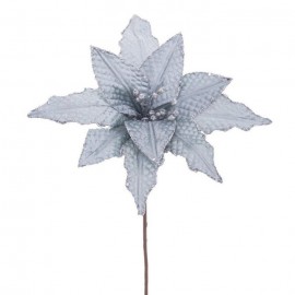Flor Poinsettia Tejido Azul 25 X 47 Cm Flor Poinsettia Tejido Azul 25 X 47 Cm