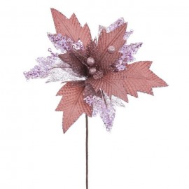 Flor Poinsettia Tejido Rosa 30 X 60 Cm Flor Poinsettia Tejido Rosa 30 X 60 Cm