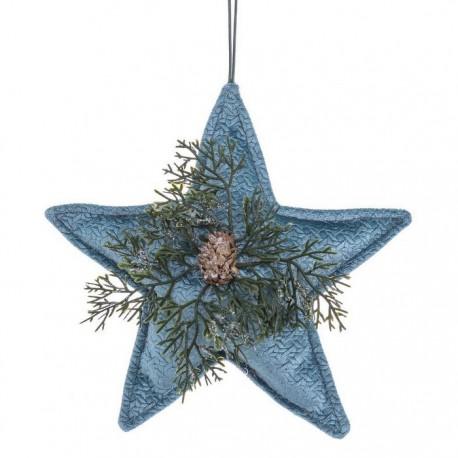 Colgante Estrella Con Piña Azul 18 X 7 X 20 Cm