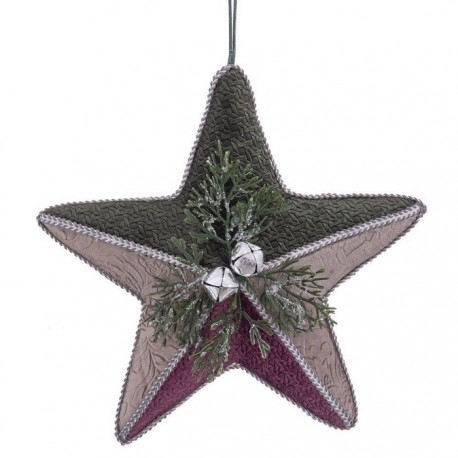 Colgante Estrella Con Piña 22,50 X 7 X 22,50 Cm