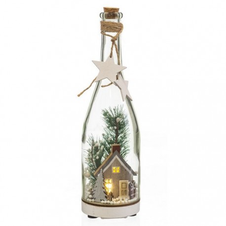 Botella Casa Con Luz 8,50 X 8,50 X 29,50 Cm