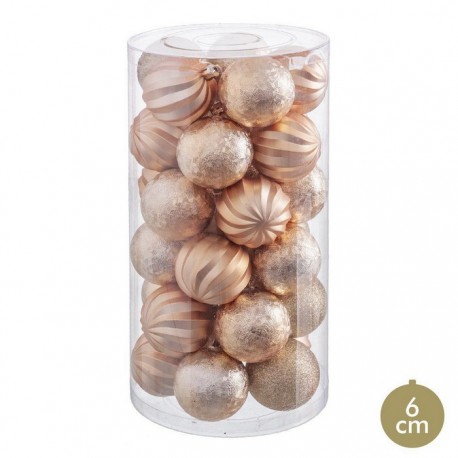 Bolas Mate Brillo Glitter color Oro 6 X 6 X 6 Cm