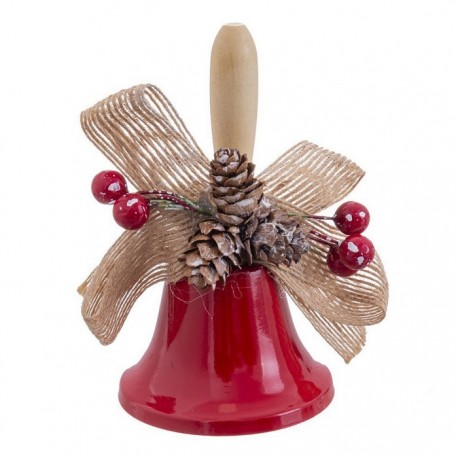Campana Con Mango Rojo 8 X 6,50 X 12 Cm
