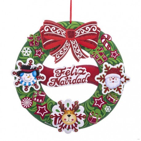 Corona Feliz Navidad Foam 39 X 40 Cm