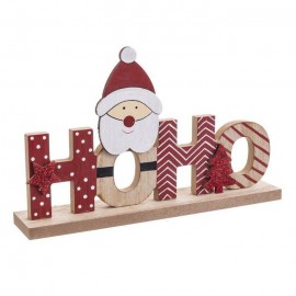 Decoración Papa Noel Madera Rojo 4 X 21,50 X 13 Cm
