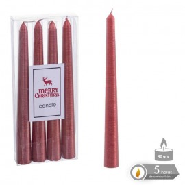 Vela Candelabro Rojo Metálico 1,80 X 20 Cm Vela Candelabro Rojo Metálico 1,80 X 20 Cm
