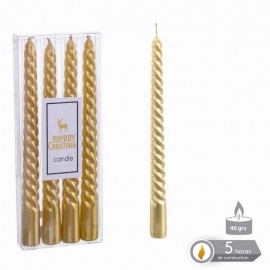 Vela Espiral Oro Navidad 1,80 X 20 Cm 40 Grs Vela Espiral Oro Navidad 1,80 X 20 Cm 40 Grs