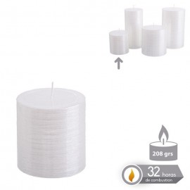 Vela Cilíndrica Blanco Nacarado Navidad 6,80 X 7 Cm Vela Cilíndrica Blanco Nacarado Navidad 6,80 X 7 Cm