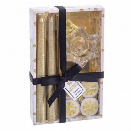 Vela Candelabro Oro Navidad 21,70 X 13,30 X 3,80 Cm