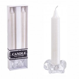 Vela Candelabro Blanco Nacarado 15,20 X 5,40 X 2,30 Cm