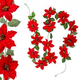 Guirnalda Poinsettia 180 Cm