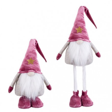 Adorno Papa Noel con Telescópico Tejido 80 Cm
