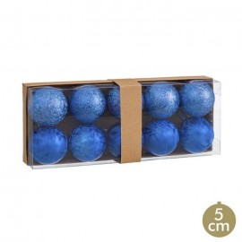 10 Bolas Aguas Plástico Azul 5 X 5 X 5 Cm