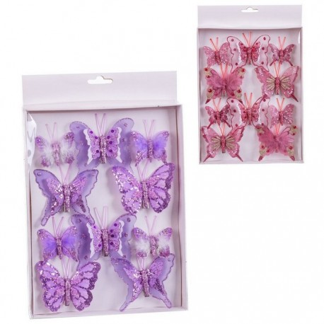 Mariposa Con Clip 8 Cm