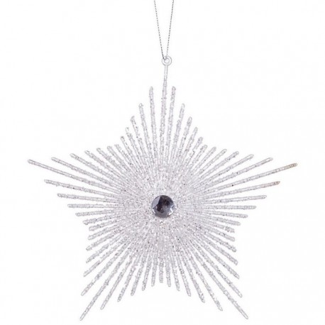 Colgante Estrella Acrílico Plata 18,50 Cm