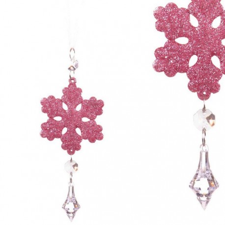Colgante Estrella Acrílico Rosa 15 Cm