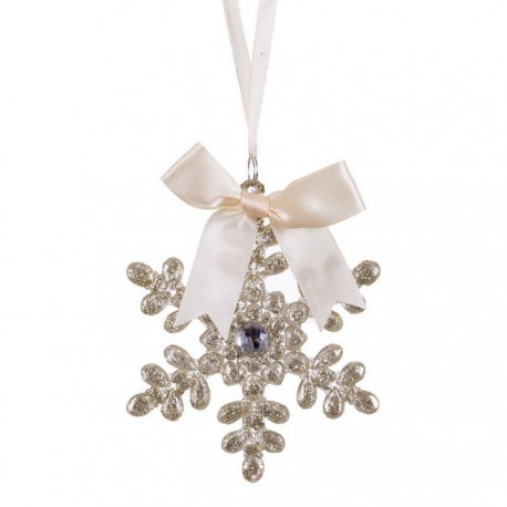 Colgante Estrella Con Lazo Plástico Oro 10,50 Cm
