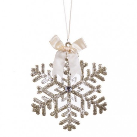 Colgante Estrella Con Lazo Plástico 15 Cm