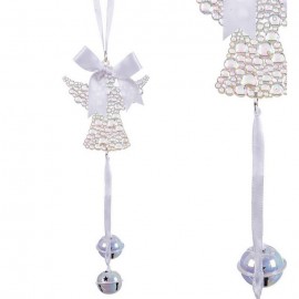 Colgante Ángel Cascabeles Plástico 20 Cm Con Lazo