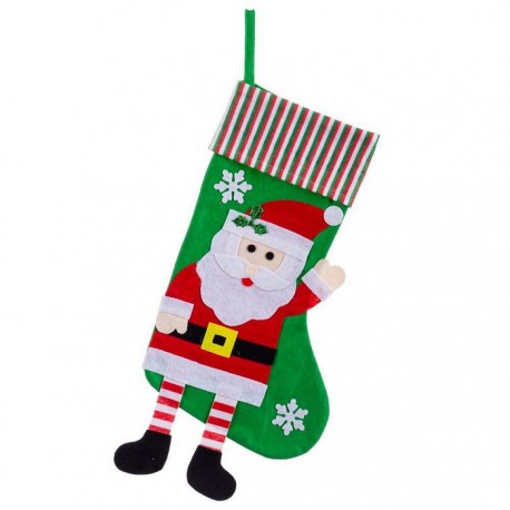 Calcetín Papa Noel Tejido 46 X 25 X 20 Cm