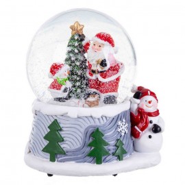 Bola Nieve Papa Noel Con Música 13 X 10,50 X 14,50 Cm