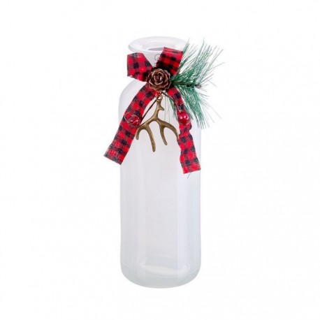 Botella Con Lazo Vidrio Blanco 5,50 X 16,50 Cm